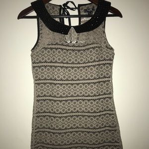 Sold Sequin Hearts Taupe Dress